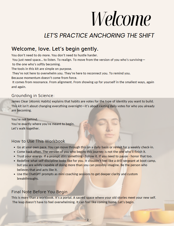 The Daily Momentum Kit – 6-Week Printable Planner & Ritual System for Alignment, Self-Trust & Future Self Embodiment